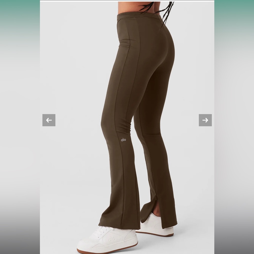 ALO high waist zip it flare legging size L